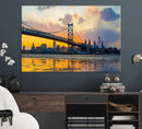 Ben Franklin Bridge Wall Art Print – Philadelphia Skyline by MyGreatCanvas | Canvas Wall Art Prints | Photo Prints & Wall Decor
