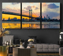 Ben Franklin Bridge Wall Art Print – Philadelphia Skyline by MyGreatCanvas | Canvas Wall Art Prints | Photo Prints & Wall Decor