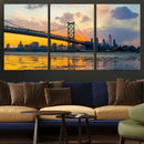 Ben Franklin Bridge Wall Art Print – Philadelphia Skyline by MyGreatCanvas | Canvas Wall Art Prints | Photo Prints & Wall Decor
