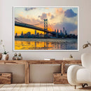 Ben Franklin Bridge Wall Art Print – Philadelphia Skyline by MyGreatCanvas | Canvas Wall Art Prints | Photo Prints & Wall Decor