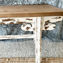 Distressed White Finish Wooden Bench by Decor Steals