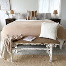 Distressed White Finish Wooden Bench by Decor Steals