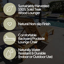 Cancun Natural Teak Outdoor Chaise Lounger with Side Table by NORDICTEAK.COM