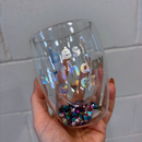 Best Birthday Ever Confetti Cup! Double-Wall Stemless Party Glass With Sequins Inside