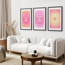 Colourful Gradient Aura Angel Wall Decor by Wall Art Set