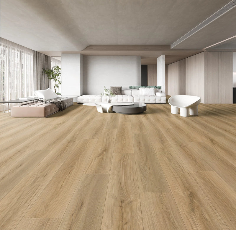 Bethany Natural Embossed Matte 9.37"x60" Waterproof Laminate Flooring 12mm - Greek