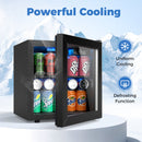 Beverage Refrigerator Cooler 1.3 Cu. Ft. 12 Bottles 55 Cans Mini Fridge-Black