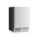 24 Inches Beverage Refrigerator with Removable Shelves and Adjustable Temperature-Silver by LJGDeals