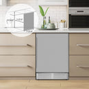 24 Inches Beverage Refrigerator with Removable Shelves and Adjustable Temperature-Silver by LJGDeals
