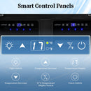2-in-1 Beverage and Wine Cooler with Independent Temperature Control and LED Lights-Silver