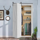 Bi-Folding Sliding Barn Door Hardware Track Kit (No Door)