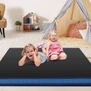Bi-Fold Gymnastics Mat Thick Folding Exercise Mat with Carrying Handles-Black by LJGDeals
