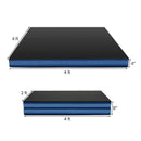 Bi-Fold Gymnastics Mat Thick Folding Exercise Mat with Carrying Handles-Black by LJGDeals