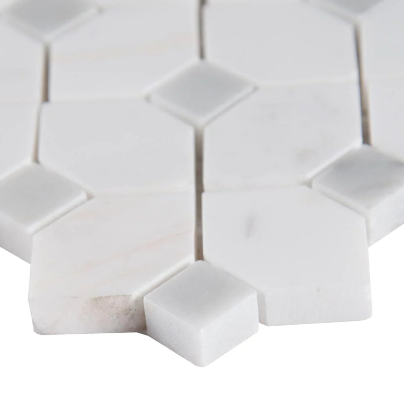 MSI Bianco Dolomite Dotty Polished Marble Mosaic Tile 12.31"x12.36"