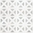 MSI Bianco Dolomite Geometrica Polished Marble Mosaic Tile 12"x12"