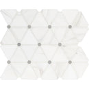 MSI Bianco Dolomite Pinwheel Polished Marble Mosaic Tile 12"x14"