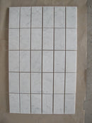 Bianco Carrara"C" Marble 3" x 6" Tumbled Tile