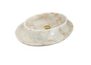Bianco Gold Marble Oval Polished Vessel Bathroom Sink By Gmstone