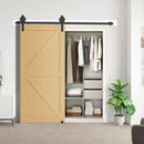 Big Spoke Wheel Roller Sliding Barn Door Hardware Kit (No Door)