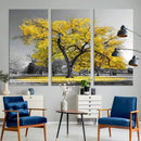 Big Yellow Tree Canvas Wall Art Print Black White Yellow Art by MyGreatCanvas | Canvas Wall Art Prints | Photo Prints & Wall Decor