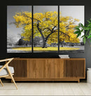 Big Yellow Tree Canvas Wall Art Print Black White Yellow Art by MyGreatCanvas | Canvas Wall Art Prints | Photo Prints & Wall Decor
