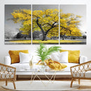 Big Yellow Tree Canvas Wall Art Print Black White Yellow Art by MyGreatCanvas | Canvas Wall Art Prints | Photo Prints & Wall Decor