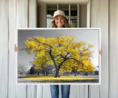 Big Yellow Tree Canvas Wall Art Print Black White Yellow Art by MyGreatCanvas | Canvas Wall Art Prints | Photo Prints & Wall Decor