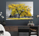 Big Yellow Tree Canvas Wall Art Print Black White Yellow Art by MyGreatCanvas | Canvas Wall Art Prints | Photo Prints & Wall Decor