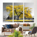 Big Yellow Tree Canvas Wall Art Print Black White Yellow Art by MyGreatCanvas | Canvas Wall Art Prints | Photo Prints & Wall Decor