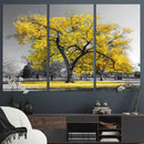 Big Yellow Tree Canvas Wall Art Print Black White Yellow Art by MyGreatCanvas | Canvas Wall Art Prints | Photo Prints & Wall Decor