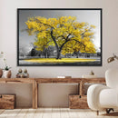 Big Yellow Tree Canvas Wall Art Print Black White Yellow Art by MyGreatCanvas | Canvas Wall Art Prints | Photo Prints & Wall Decor