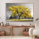 Big Yellow Tree Canvas Wall Art Print Black White Yellow Art by MyGreatCanvas | Canvas Wall Art Prints | Photo Prints & Wall Decor