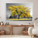 Big Yellow Tree Canvas Wall Art Print Black White Yellow Art by MyGreatCanvas | Canvas Wall Art Prints | Photo Prints & Wall Decor