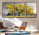 Big Yellow Tree Canvas Wall Art Print Black White Yellow Art by MyGreatCanvas | Canvas Wall Art Prints | Photo Prints & Wall Decor