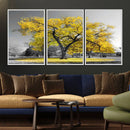 Big Yellow Tree Canvas Wall Art Print Black White Yellow Art by MyGreatCanvas | Canvas Wall Art Prints | Photo Prints & Wall Decor