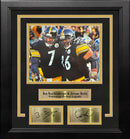 Ben Roethlisberger & Jerome Bettis Pittsburgh Steelers 8x10 Framed Photo with Engraved Autographs by Dynasty Sports & Framing