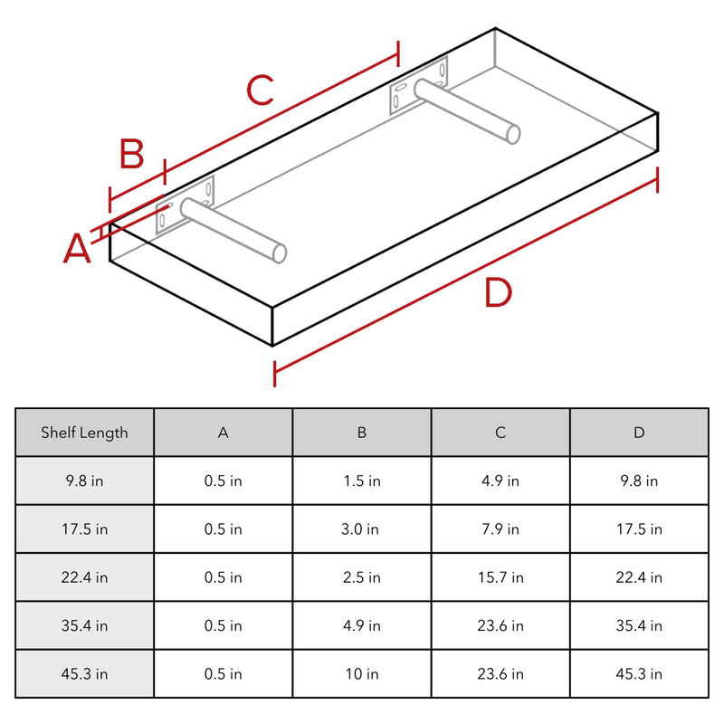 Modern Floating Shelves BIG BOY Floating Shelf