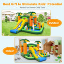 Big Inflatable Bounce House with Slide and Ball Pits for Indoor and Outdoor with 735W Blower by LJGDeals