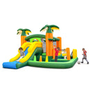 Big Inflatable Bounce House with Slide and Ball Pits for Indoor and Outdoor with 735W Blower by LJGDeals