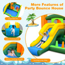 Big Inflatable Bounce House with Slide and Ball Pits for Indoor and Outdoor with 735W Blower by LJGDeals