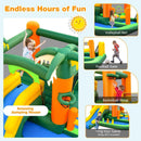 Big Inflatable Bounce House with Slide and Ball Pits for Indoor and Outdoor with 735W Blower by LJGDeals