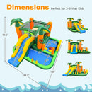 Big Inflatable Bounce House with Slide and Ball Pits for Indoor and Outdoor with 735W Blower by LJGDeals