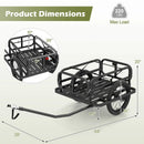 Bike Cargo Trailer Heavy-Duty Bicycle Wagon Cart with Universal Hitch-Black by LJGDeals