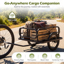 Bike Cargo Trailer Heavy-Duty Bicycle Wagon Cart with Universal Hitch-Black by LJGDeals