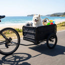 Bike Cargo Trailer with Bag and Cover Heavy-Duty Bicycle Wagon Cart-Black by LJGDeals