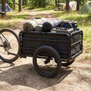Bike Cargo Trailer with Bag and Cover Heavy-Duty Bicycle Wagon Cart-Black by LJGDeals