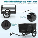 Bike Cargo Trailer with Bag and Cover Heavy-Duty Bicycle Wagon Cart-Black by LJGDeals