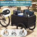 Bike Cargo Trailer with Bag and Cover Heavy-Duty Bicycle Wagon Cart-Black