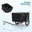 Bike Cargo Trailer with Bag and Cover Heavy-Duty Bicycle Wagon Cart-Black by LJGDeals