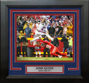Josh Allen Defender Hurdle Buffalo Bills 8" x 10" Framed Football Photo by Dynasty Sports & Framing